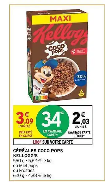 Intermarché Hyper Céréales coco pops kellogg's offre