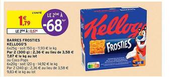 Intermarché Hyper Barres frosties kellogg's offre