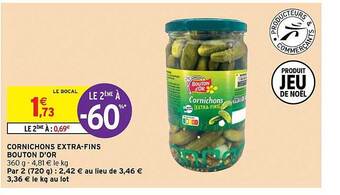 Intermarché Hyper Cornichons extra-fins bouton d'or offre