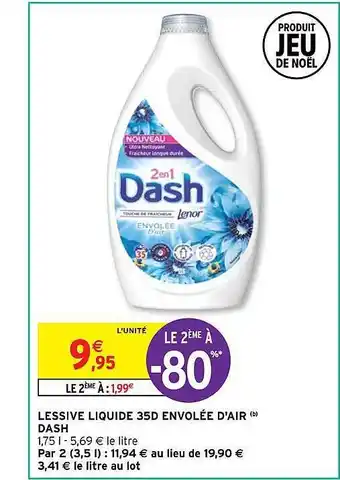 Intermarché Hyper Lessive liquide 35d envolée d'air dash offre
