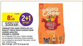 Croquettes sans céréales au poulet frais pour chiens pour chiens adultes edgard & cooper