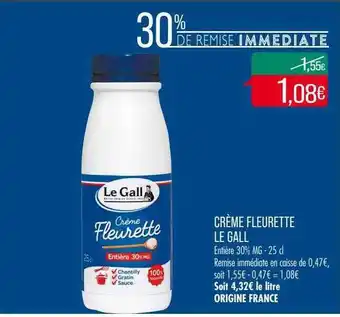 Match Crème fleurette le gall offre