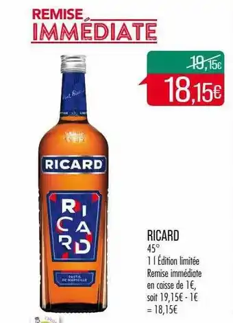Match Ricard 45° offre