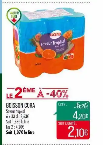 Match Boisson cora offre