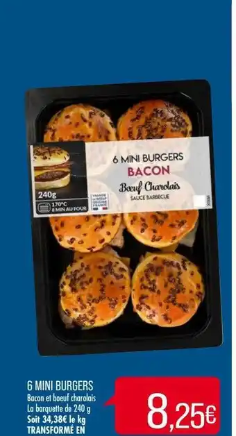 Match 6 mini burgers offre