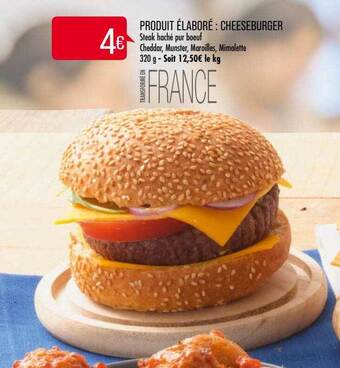 Match Produit élaboré : cheeseburger offre