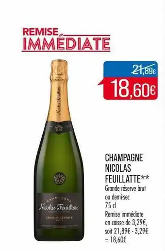 Match Champagne nicolas feuillatte offre