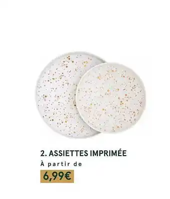 Monoprix Assiettes imprimée offre