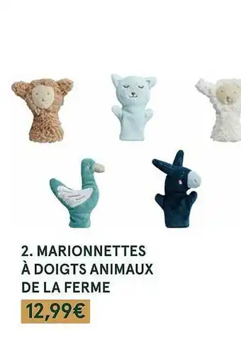 Monoprix Marionnettes à doigts animaux de la ferme offre