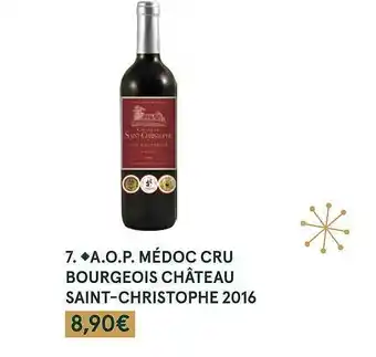 Monoprix A.o.p. médoc cru bourgeois château saint-christophe 2016 offre