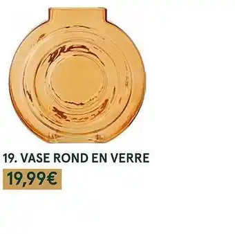 Monoprix Vase rond en verre offre