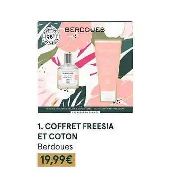 Monoprix Coffret freesia et coton berdoues offre