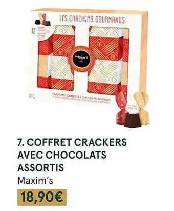 Monoprix Coffret crackers avec chocolats assortis maxim's offre