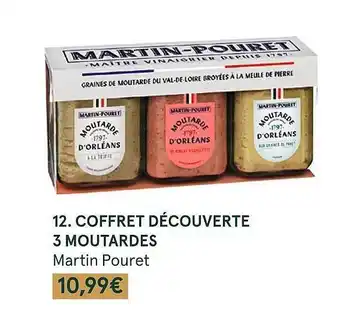 Monoprix Coffret découverte 3 moutardes martin pouret offre