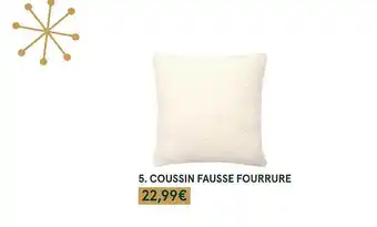 Monoprix Coussin fausse fourrure offre
