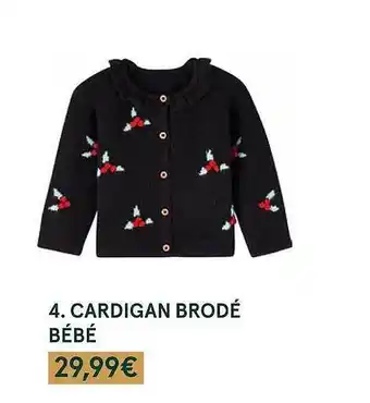 Monoprix Cardigan brodé bébé offre