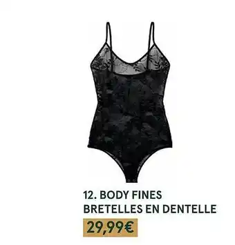 Monoprix Body fines bretelles en dentelle offre