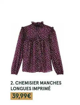Monoprix Chemisier manches longues imprimé offre
