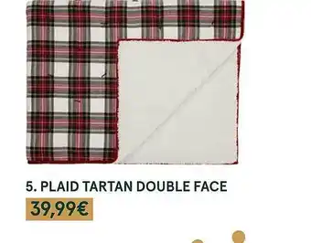 Monoprix Plaid tartan double face offre