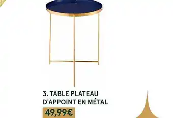 Monoprix Table plateau d'appoint en métal offre
