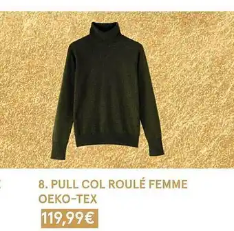 Monoprix Pull col roulé femme oeko-tex offre