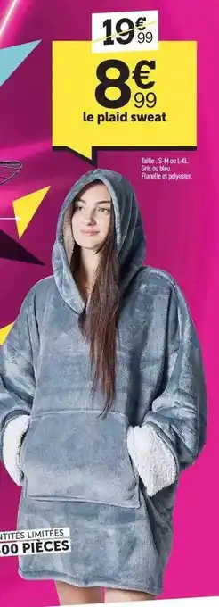 Centrakor Le plaid sweat offre
