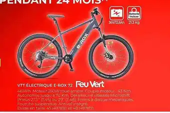 Feu Vert Vtt électrilque e-rox 72 offre