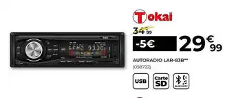 Feu Vert Autoradio lar-83b tokaï offre