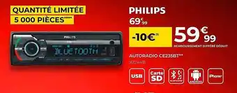 Feu Vert Autoradio ce235bt philips offre