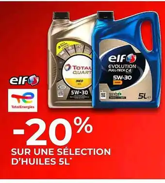 Feu Vert Huiles 5l elf offre