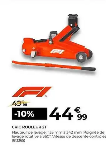 Feu Vert Cric rouleur 2t fi offre