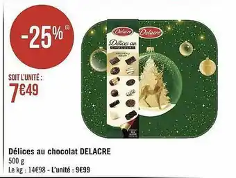 Géant Casino Délices au chocolat delacre offre