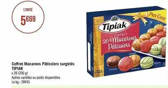 Géant Casino Coffret macarons pâtissiers surgelés tipiak offre