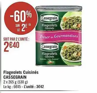 Flageolets cuisinés cassegrain