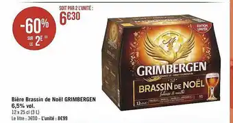 Géant Casino Bière brassin de noël grimbergen 6,5% vol. offre