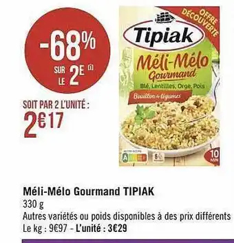 Géant Casino Méli-mélo gourmand tipiak offre