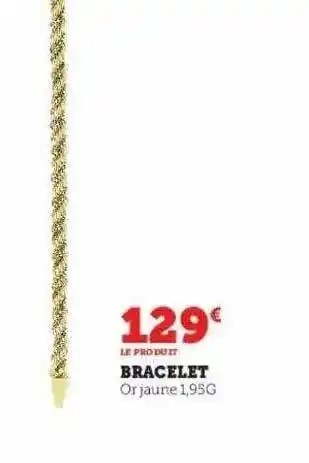 Hyper U Bracelet or jaune 1,95g offre