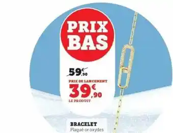 Hyper U Bracelet plaqué or oxydes offre