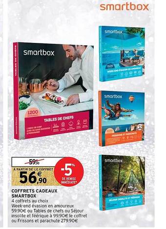 Intermarché Coffrets cadeaux smartbox offre
