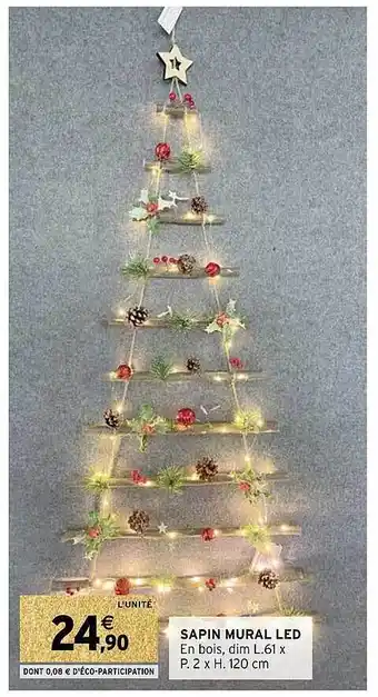 Intermarché Sapin mural led offre