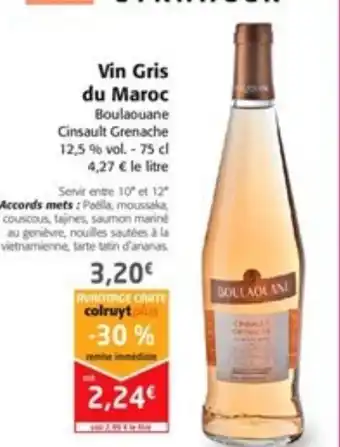 Colruyt Vin Gris du Maroc offre