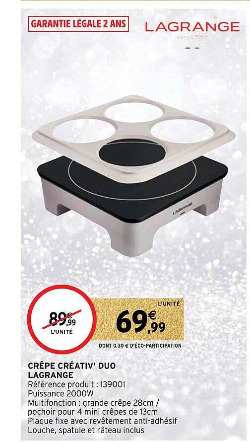 Promo Crêpe créativ duo lagrange chez Intermarché