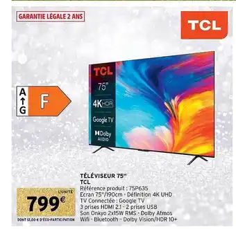 Intermarché Téléviseur 75 offre