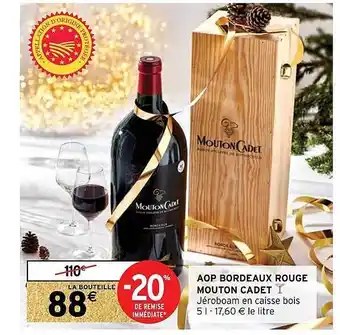 Intermarché Aop bordeaux rouge mouton cadet offre