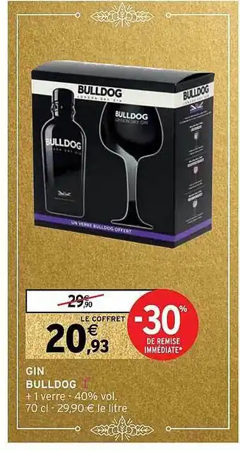 Intermarché Gin bulldog offre