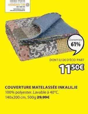 JYSK Couverture matelassée inkalilje offre