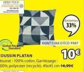 JYSK Coussin platan offre
