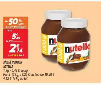 Netto Pâte à tartiner nutella offre