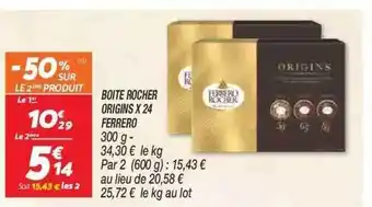 Netto Boîte rocher origins x24 ferrero offre