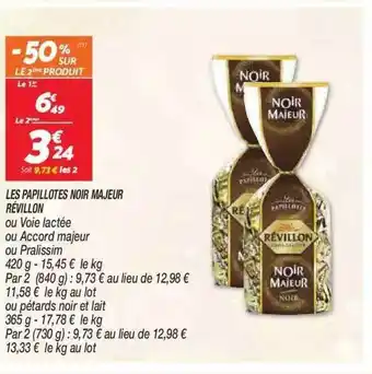 Netto Les papillotes noir majeur révillon offre